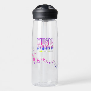 Bouteille D'eau La musique rapproche les gens Gourde d'eau 25oz