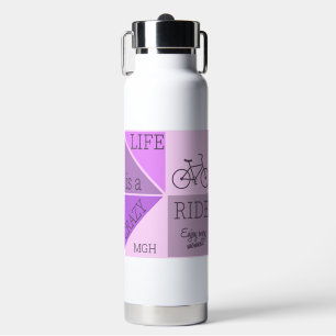Bouteille D'eau La vie de monogramme personnalisé est un tour fou