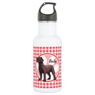 Bouteille D'eau Laboratoire de chocolat; En vichy rouge et blanc