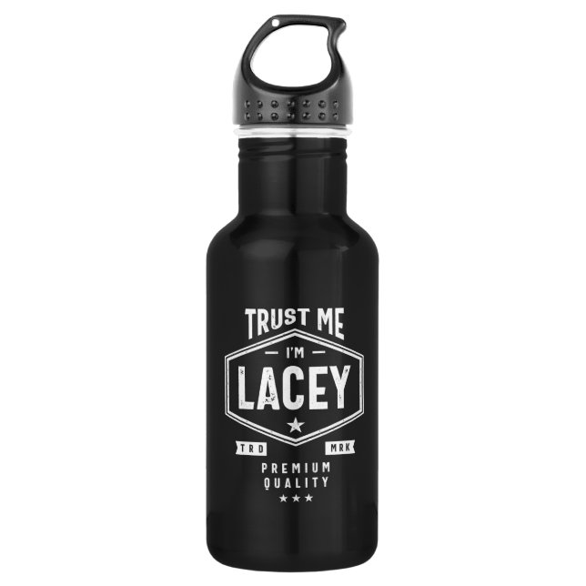 Bouteille D'eau Lacey Nom personnalisé Anniversaire (Devant)