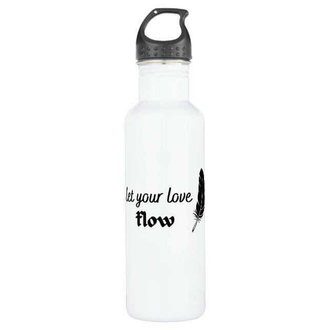 Bouteille D'eau Laissez votre flux d'amour (Devant)