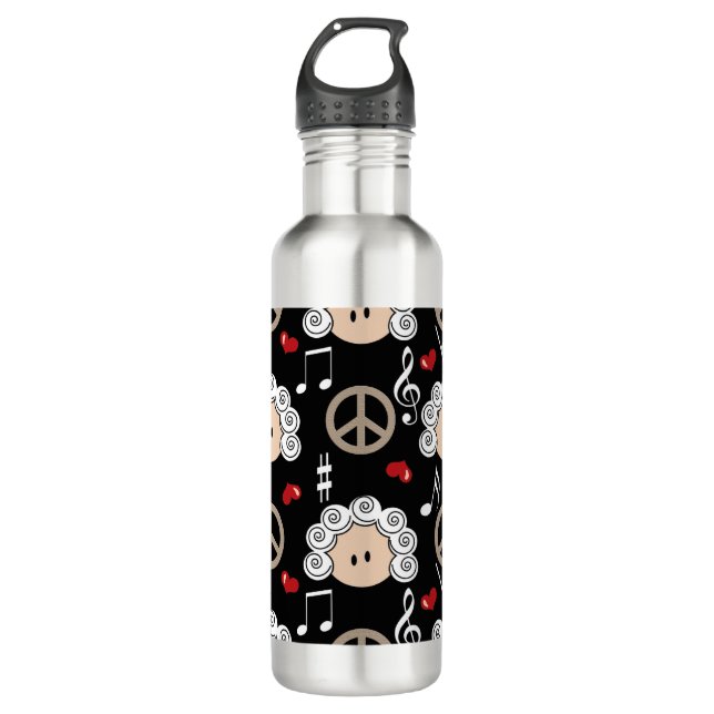 Bouteille D'eau L'amour Beethoven BPA de paix libèrent (Devant)