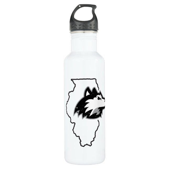 Bouteille D'eau L'Amour de l'État de NIU Huskies (Devant)