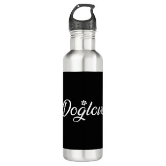 Bouteille D'eau L'amour du chien avec le chien Paw