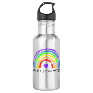 Bouteille D'eau L'amour est tout ce qui compte Rainbow LGBTQIA+
