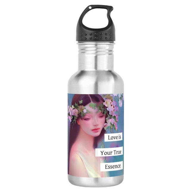 Bouteille D'eau L'amour est votre véritable essence | Fée comme an (Devant)