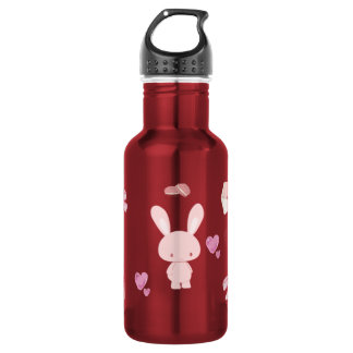 Bouteille D'eau Lapin au Lait de Fraise Rose Pâle Mignon