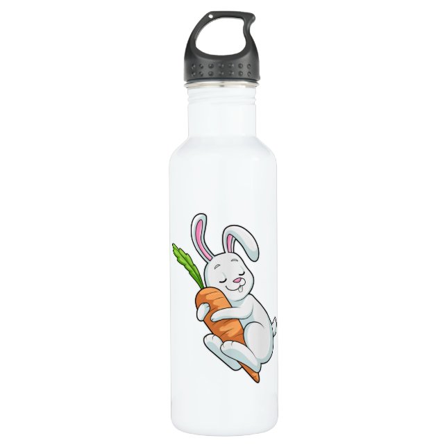 Bouteille D'eau Lapin avec carotte (Devant)