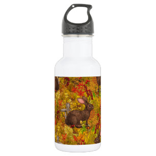 Bouteille D'eau Lapin d'automne sur ocre