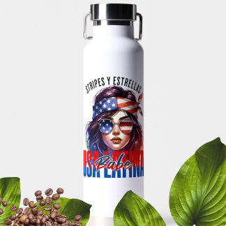 Bouteille D'eau Latina féminine Fête d'indépendance du 14 juillet 