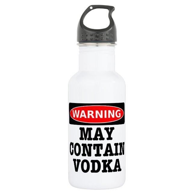 Bouteille D'eau L'avertissement peut contenir la vodka (Devant)