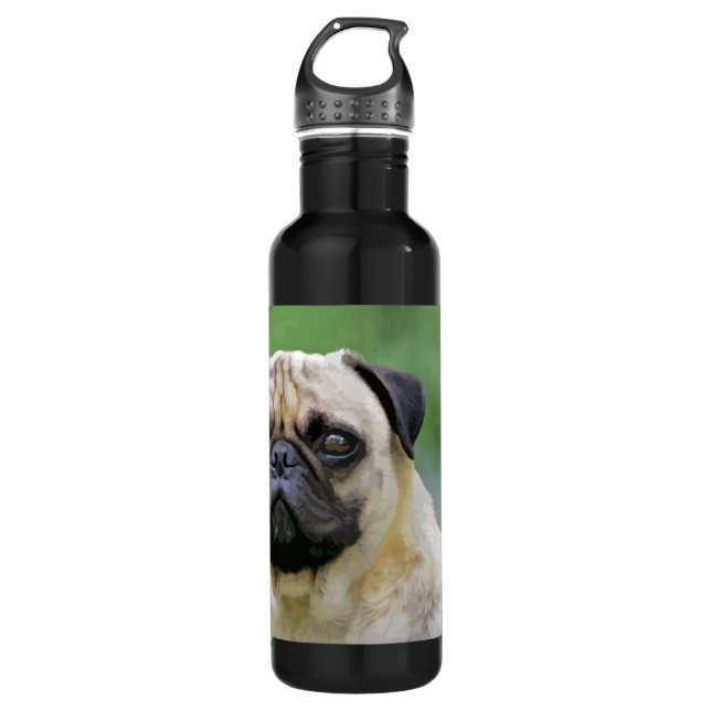 Bouteille D'eau Le chien de carlin (Devant)