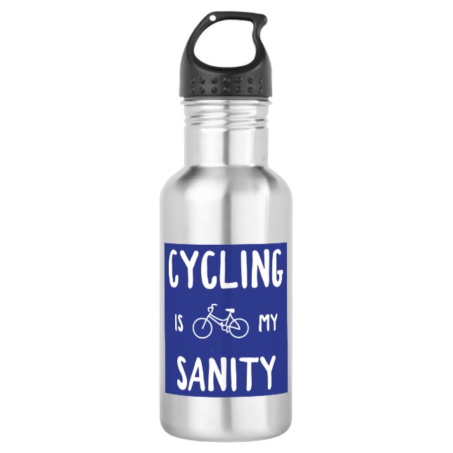 Bouteille D'eau Le cyclisme est ma santé (Devant)