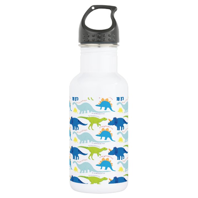 Bouteille D'eau Le dinosaure conçoit des enfants de Dino de motif (Devant)