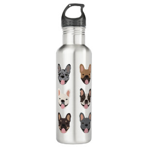 Bouteille D'eau Le gentil Bulldog français face Motif