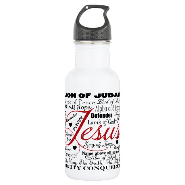 Bouteille D'eau Le nom de Jésus (Devant)