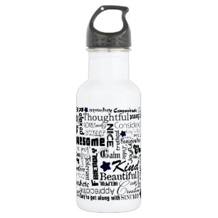 Bouteille D'eau Le positif exprime la typographie