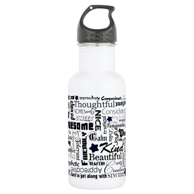 Bouteille D'eau Le positif exprime la typographie (Devant)