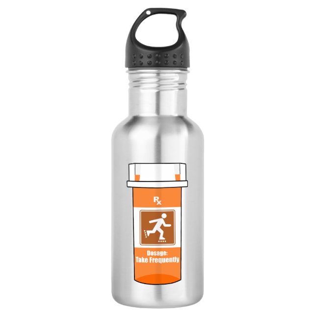 Bouteille D'eau Le roller est ma drogue (Devant)