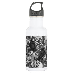 Bouteille D'eau Le secret de Raven. Illustration gothique sombre e