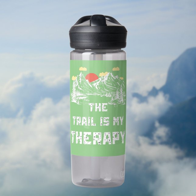 Bouteille D'eau Le Sentier Est Mon Thérapie De Randonneurs Inspira (Créateur téléchargé)