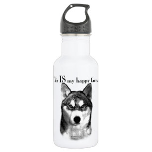 Bouteille D'eau Le visage heureux du malamute
