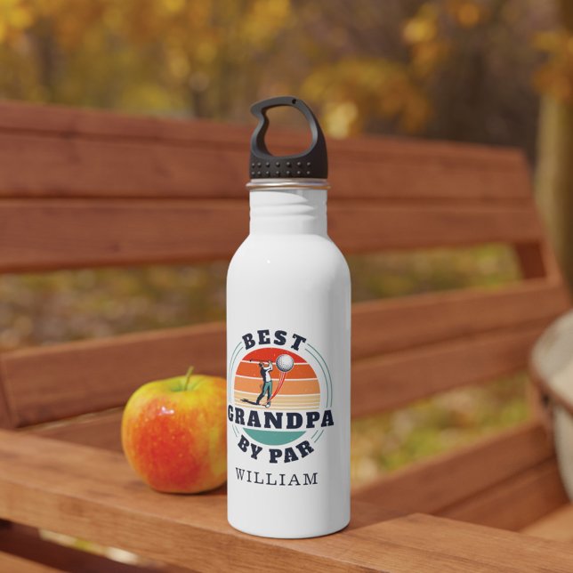 Bouteille D'eau Legend Golf Grand-père Anniversaire Personnalisé (Retro Grandpa Retirement Gift Water Bottle)