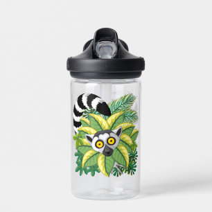 Bouteille D'eau Lémuriens de Madagascar dans une jungle exotique