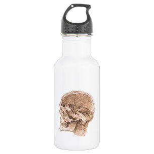 Bouteille D'eau Léonard de Vinci Crâne Anatomie Art