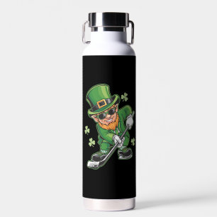 Bouteille D'eau Leprechaun Jouer Hockey St Patrick's Day Irish