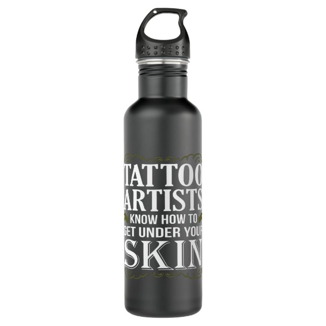 Bouteille D'eau Les artistes du tatouage connaissent le graphique  (Devant)