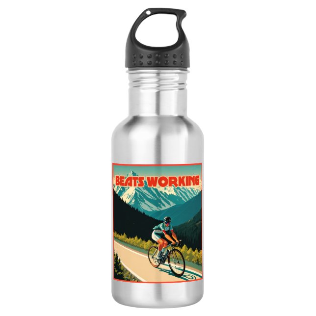 Bouteille D'eau Les battements cyclables fonctionnent (Devant)