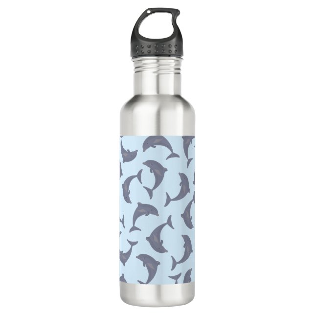Bouteille D'eau Les dauphins dans le Motif marin (Devant)