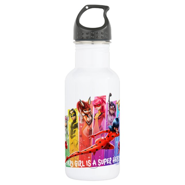 Bouteille D'eau Les filles miraculeuses | Chaque fille est un supe (Devant)