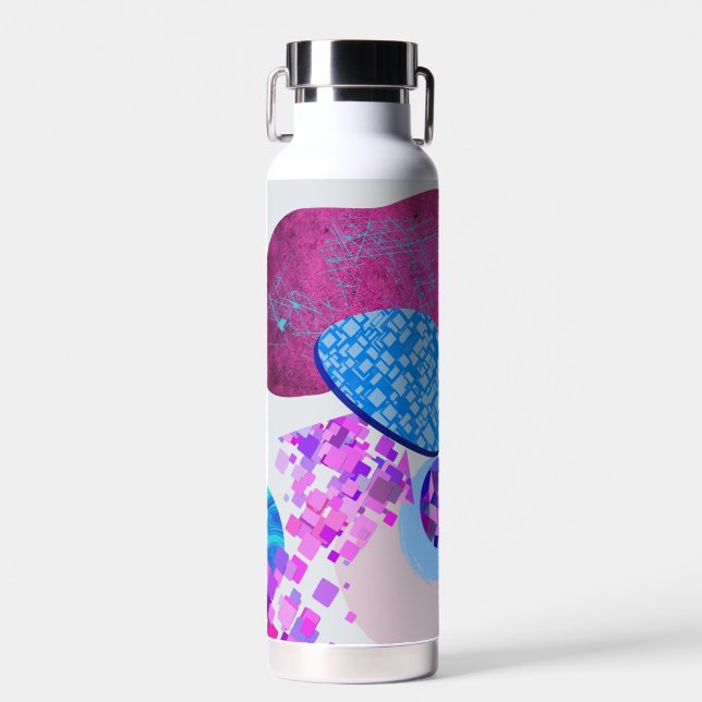 Bouteille D'eau Les Formes Modernes Purple Et Cyan (Avant)
