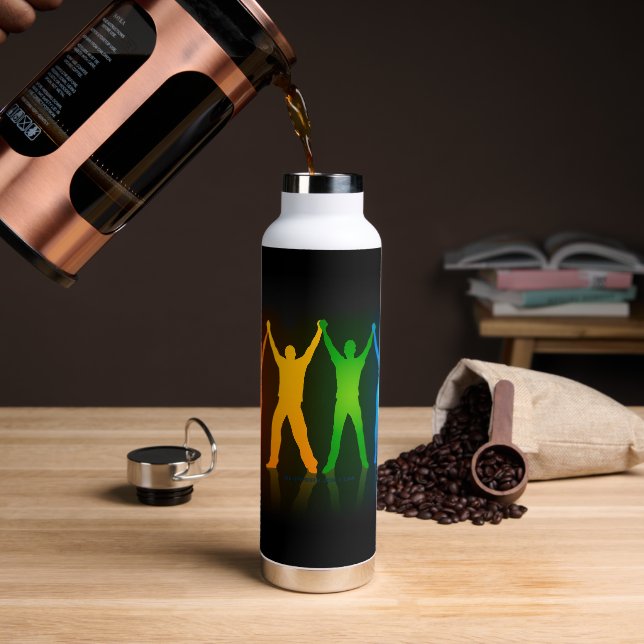 Bouteille D'eau Les gens du groupe de SlipperyJoe se tenant la mai (Gym)