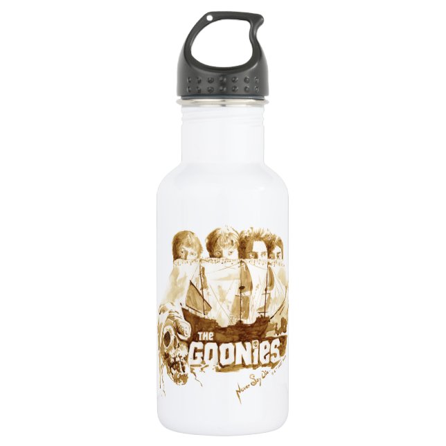 Bouteille D'eau Les Goonies Pirate Ship Aquarelle Graphique (Devant)