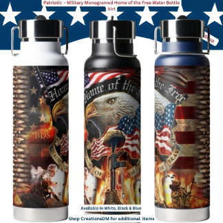Bouteille D'eau Les Monogrammes militaires à la maison des Libres