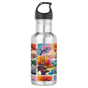 Bouteille D'eau "Les paysages saisonniers unissent"