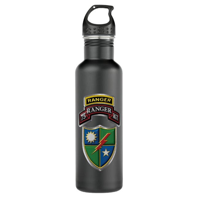 Bouteille D'eau Les Rangers du 75e régiment de Rangers  (Devant)