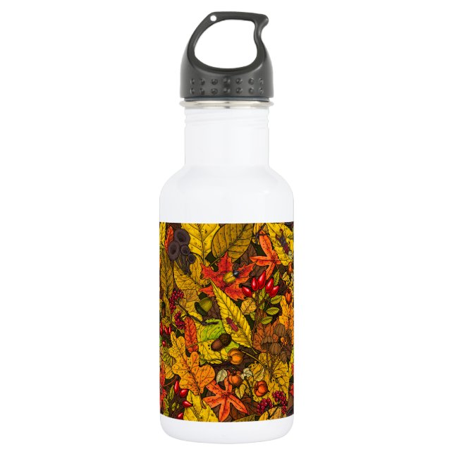 Bouteille D'eau Les trésors d'automne (Devant)