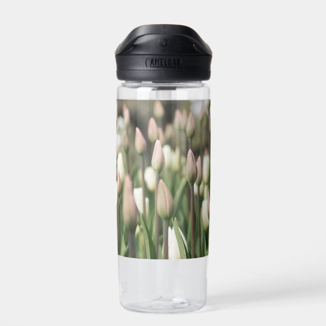 Bouteille D'eau Les tulipes commencent à fleurir (Arrière)
