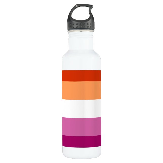 Bouteille D'eau Lesbian Pride Flag LGBTQ (Devant)