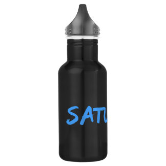 Bouteille D'eau Lettering Design ‘Saturday’ in Sky Blue