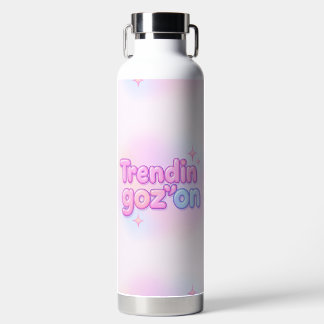 Bouteille D'eau Lettre à bulles pastel tendance Goz On Y2K