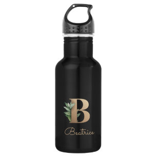 Bouteille D'eau LETTRE D'OR MONOGRAPHIQUE BOtanique Élégante B