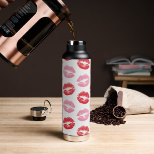Bouteille D'eau Lèvres rouges et roses, Motif des lèvres, bâton à
