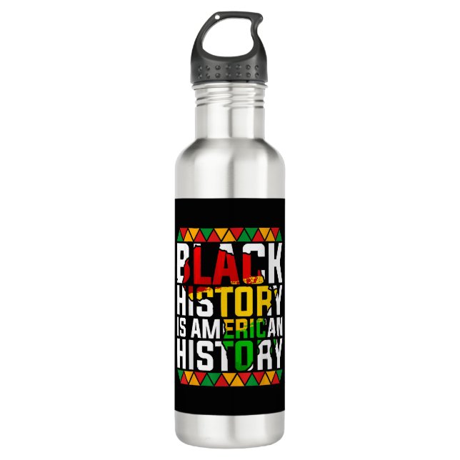 Bouteille D'eau L'histoire noire est l'histoire américaine patriot (Devant)