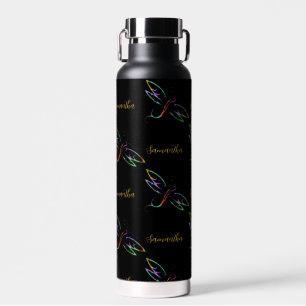 Bouteille D'eau libellules colorées personnalisées