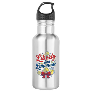 Bouteille D'eau Liberté et limonade patriotique citron vecteur T-s